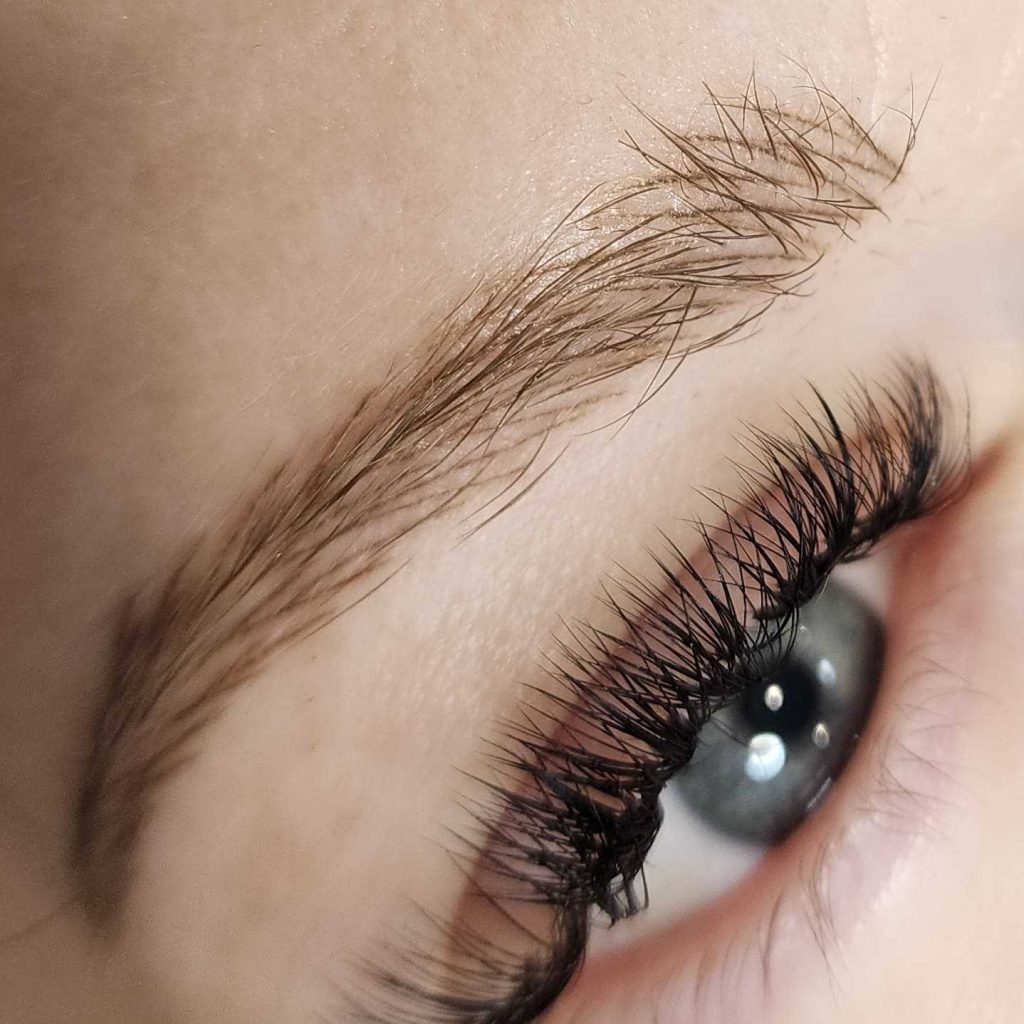 microblading closeup shot